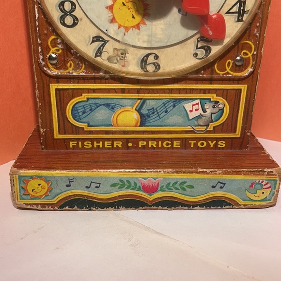 Vintage 1962 Fisher Price Tick Tock Teaching Clock! Tested And Working well! - Picture 4 of 14